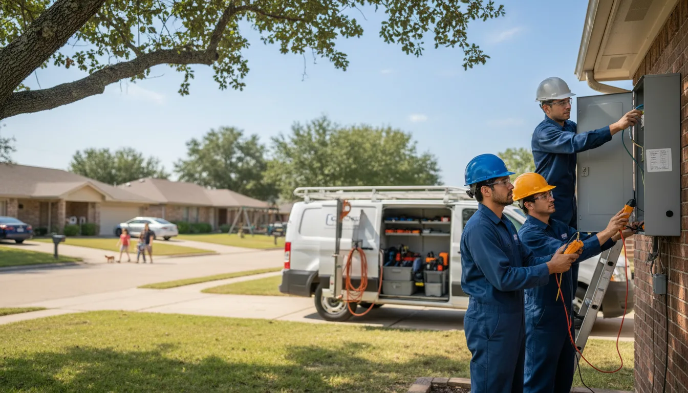 Certified electrician providing emergency electrical services in Sacred Heart, MN